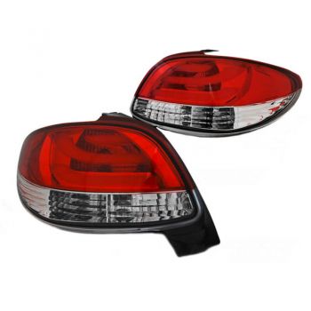 Πισινά Φανάρια Set Για Peugeot 206 98-07 Led Bar Κόκκινα/Crystal Eagle Eyes