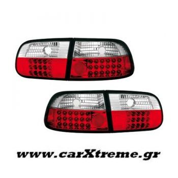 Φανάρι Πίσω Red Crystal Led Honda Civic 3D 92-95