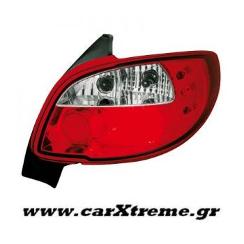Φανάρι Πίσω Red Crystal Led Peugeot 206 98-09