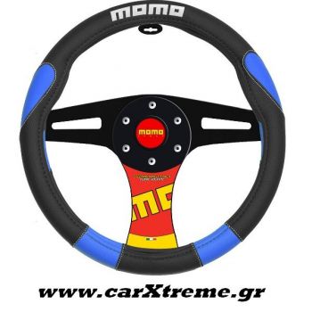 Κάλυμμα Τιμονιού Αυτοκινήτου SWC 006 Μαύρο-Γκρι της Momo