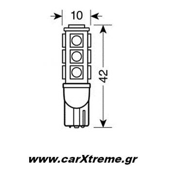 Λαμπάκι Led T10 13SMDx3CHIPS