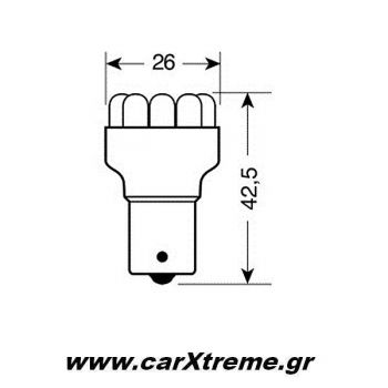 Λάμπα 11 Led 12V PY21W Πορτοκαλί