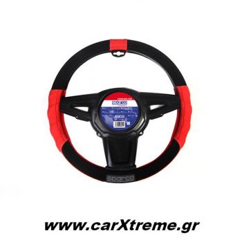 Κάλυμμα Τιμονιού Sparco Μαύρο-Κόκκινο