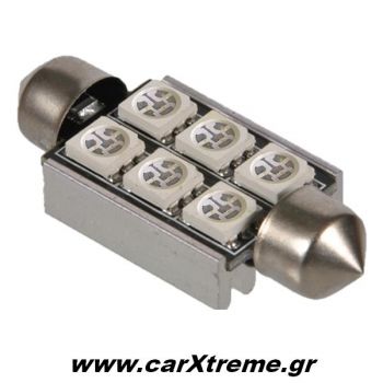 Λαμπάκια Σωληνωτά CanBus 6 SMD 39mm