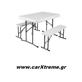 Σετ Τραπέζι Πτυσσόμενο με 2 Πάγκους