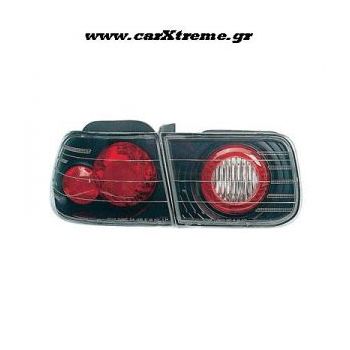 Φανάρια αυτοκινήτου πίσω μαύρα Honda Civic '96 3D