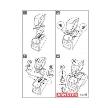 Βάση Κονσόλας Χειρόφρενου Αυτοκινήτου για VW Caddy 2004 07352