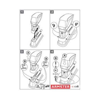 Βάση Κονσόλας Χειρόφρενου Αυτοκινήτου για Fiat Grande Ρunto 2005