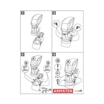 Βάση Κονσόλας Χειρόφρενου Αυτοκινήτου για Ρeugeot 1007 2005