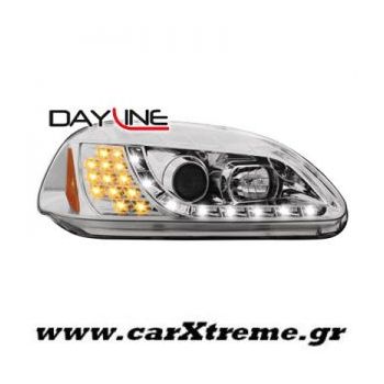 Φανάρι Εμπρός Chrome Honda Civic 2+5D 96-98