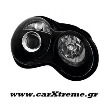 Φανάρι Εμπρός Μαύρο HID Mercedes Benz W203 C Class 00-03