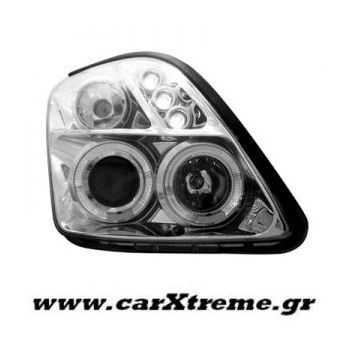 Φανάρι Εμπρός Angel Eyes Chrome Suzuki Swift 05-10