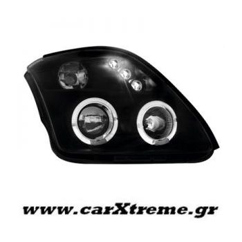 Φανάρι Εμπρός Angel Eyes Μαύρο Suzuki Swift 05-10