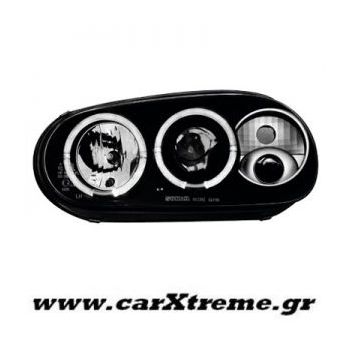 Φανάρι Εμπρός Μαύρο RHD VW Golf IV 97-04