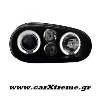 Φανάρι Αυτοκινήτου Εμπρός Μαύρο Για VW Golf IV 97-04