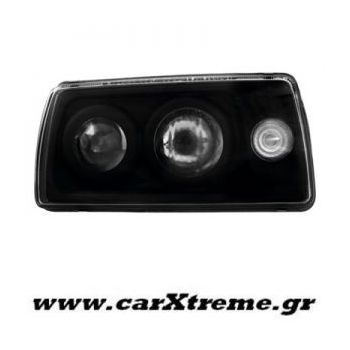 Φανάρι Εμπρός Μαύρο VW Jetta 85-91