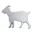 Αυτοκόλλητο Χρωμίου 3D "GOAT Κατσίκα" 7.5cm x 6.4cm 1 Τεμάχιο