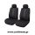 Κάλυμμα Καθίσματος Front Pair Cover Plus 2 Polyester - Jacquard Μαύρο/Γκρι 6 τεμ