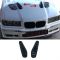 Αεραγωγοί Καπό Αυτοκόλλητοι Universal Τύπου Bmw GTR Μαύροι 33 x 11 x 1.5cm 2 Τεμάχια