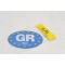 Αυτοκόλλητο  GR  οβάλ μεγάλο 1τμχ AM