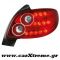 Φανάρι Πίσω Red Crystal Led Peugeot 206CC 98-09